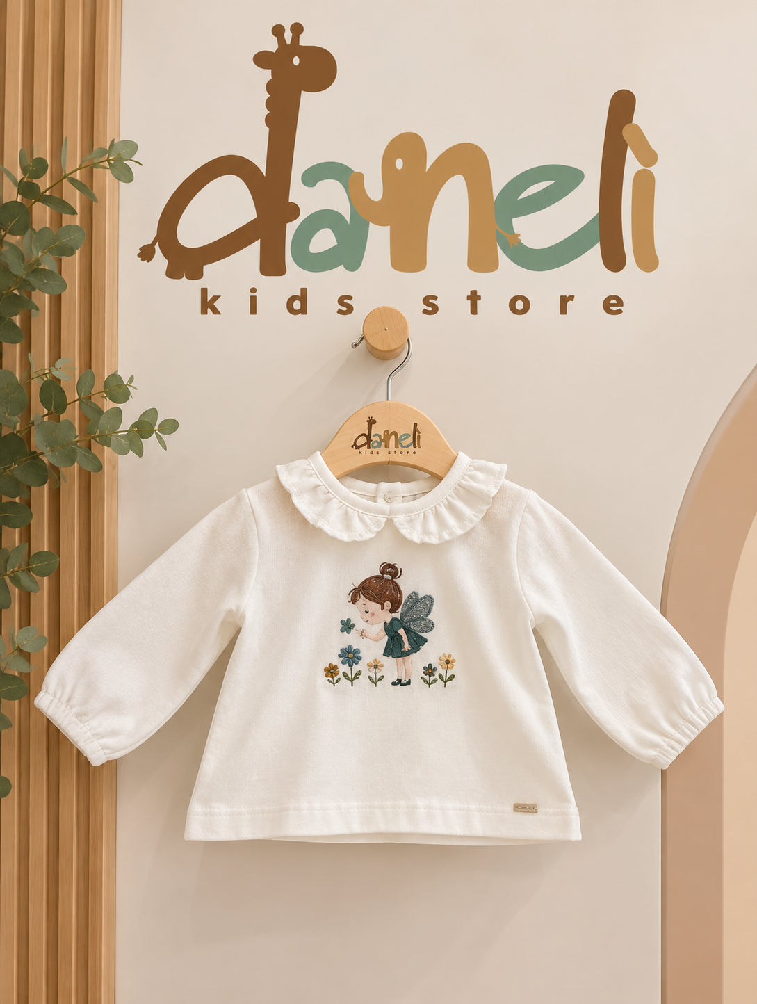Maglia collo volant